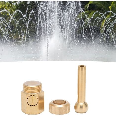 Justerbart munstycke i mässing med kran, 1/2\" (20mm) invändig gänga för damm
