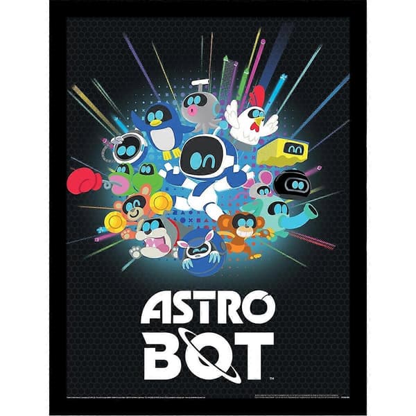 Astro Bot Friends Indrammet Plakat