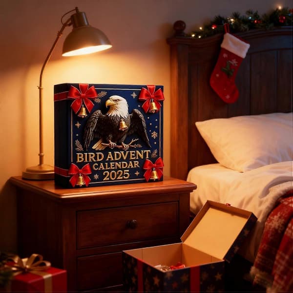 Fugle Julekalender Julekalender 2025 Ornamenter, 24 Dages Nedtælling til Jul