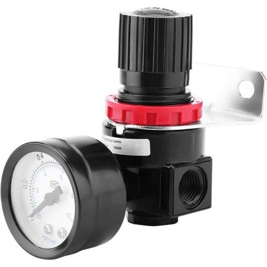 Trykregulator, AR2000 pneumatisk betjent kompressor, trykaflastningsventil med manometer