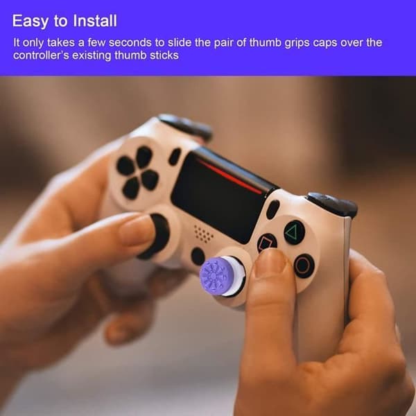 Joystick Caps - Silikon - PS4/PS5 - Halkfri - Lila - 2 st