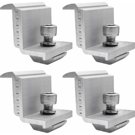 Solpanelmonteringsfästen, set om 4, Z-formad panel, solpanelmonteringsfäste för solpaneler, solpanelstöd för modulhöjder 30–50 mm