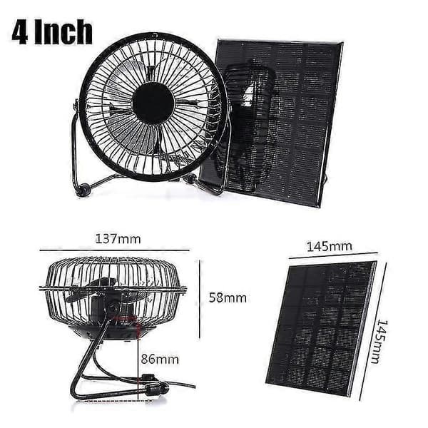 Mini 5w solpanel bærbar varmeafledningsventilator fotovoltaisk solpanel ft