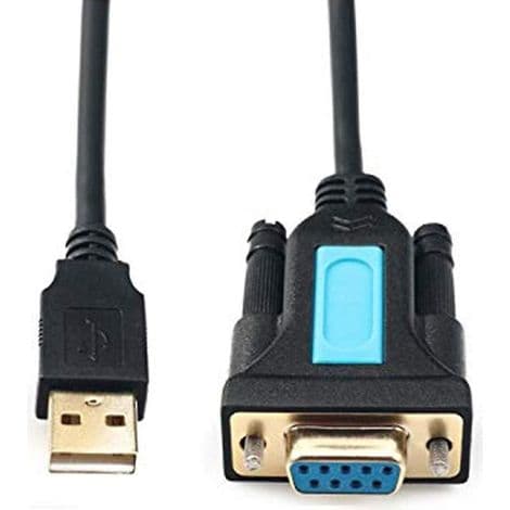 USB til RS232-adapter med PL2303-brikke. USB 2.0 hann til RS232 hunn-kabel for Linux/Windows XP-operativsystemer.