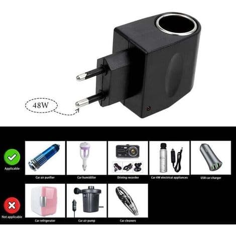 220V til 12V DC 48W Strømomformer, Bil Cigarettænder AC Adapter, Universal Stik Transformer