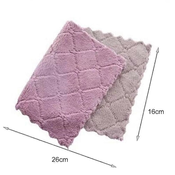 4 st/set Vattenabsorberande Mjuk Korallfleece Hem Kök Handduk Rengöringsdukar TSUNDEAU