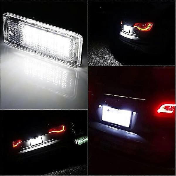 Bil LED Nummerplade Lys Lampe Hvid til - A3 S3 8P A4 B6 B7 A5 A6 4F A8 S8 C6 Cabriolet