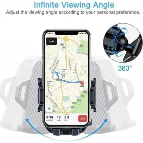 Biltelefonholder, frontrute/luftventil/dashbordfeste - RW bærbart biltilbehør