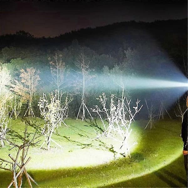 Tehokas LED-taskulamppu Ladattava USB Mini Taskulamppu LED Ulkokäyttöön Zoomattava Pitkän Kantaman Taskulamppu Vedenpitävä
