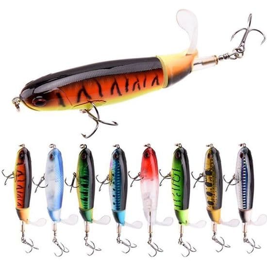 Konstgjort fiskedrag - Whopper Plopper - 11cm - Flytande - 15g - 3D realistiska ögon