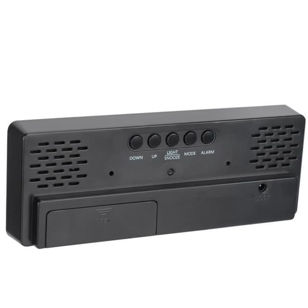 Väckarklocka - Tyst elektronisk klocka - Digital spegel - Tid/datum/temperaturvisning - Elegant design