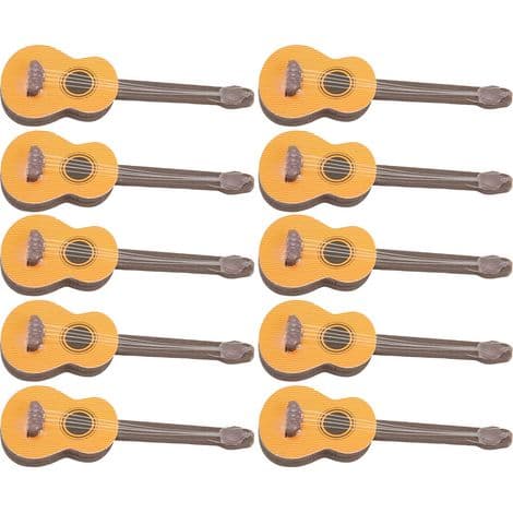 10 stycken detaljerade miniträgitarrer för 1/12 skala dockhus, söt bärbar modell