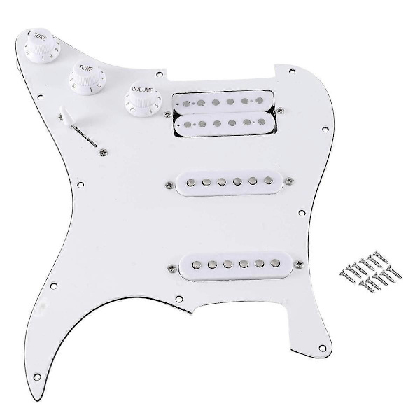 ST SQ Elgitarr Laddad Förkopplad Elgitarr Plektrumskydd Pickup-enhet Vit Regular