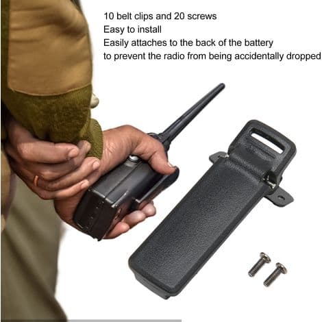 10 stk. erstatningsbelteklips for Baofeng UV-5R-serien Walkie-Talkie