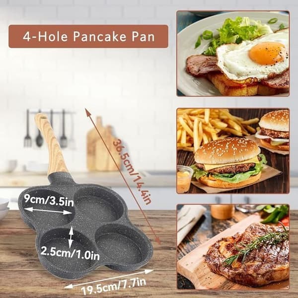 Pandekagepande - Induktionskompatibel - 4 huller - Non-stick - 9 cm diameter