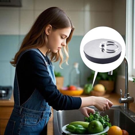 Sæt med 2 badekarpropper i rustfrit stål 40-45 mm til vask, badekar