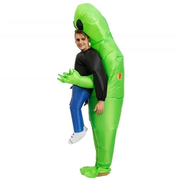 Oppusteligt kostume - Alien - Polyester - Ventilator inkluderet - Passer til 150cm-190cm