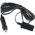 Cigarettändarförlängningskabel - Biltillbehör - 12V 10A - 5m - Svart - Universal