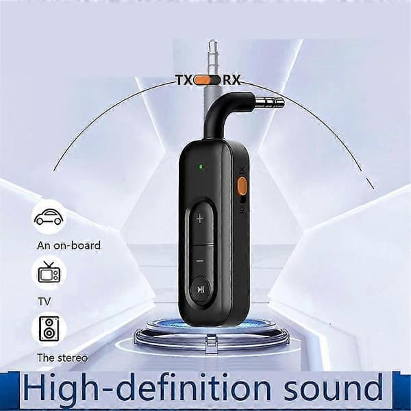Bluetooth-sender for TV, Bluetooth-mottaker for stereoanlegg, 3,5 mm Aux Bluetooth-adapter for bil og flyreiser