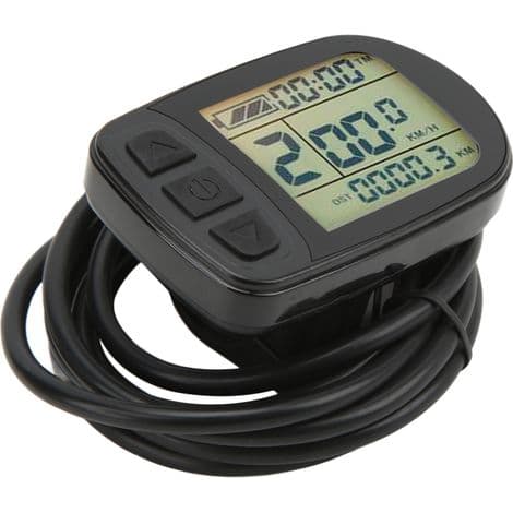 LCD5 Elcykelcomputer til 72V Elcykler med SM-stik - Cykelkonverteringsdisplay