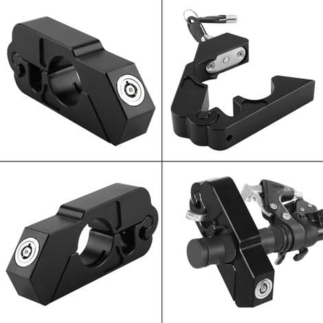 Universal CNC aluminiumslegering motorcykel styr bremsegreb lås (sort)