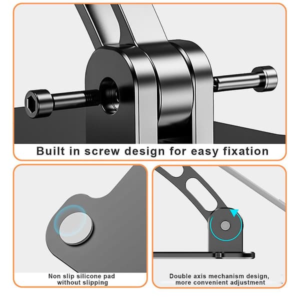 Universell Notebook Holder Stativ 180 Graders Aluminium Legering Datamaskin Riser