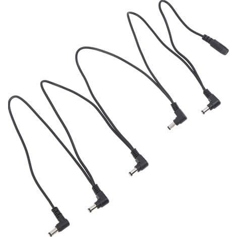 Strømfordelerkabel for gitar-effektpedaler, 1 til 5 kanaler, DC-adapterkompatibel