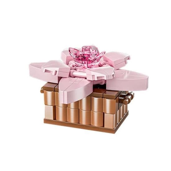 Gør-det-selv-legetøj - PIMPIMSKY - Romantisk buket - 3D-byggeklodser - Pink - Til børn