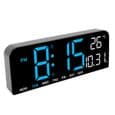 MXZZAND Digital Väckarklocka - Stor LED-display - Justerbar Ljusstyrka - Vägg- eller Bordsmontering - Blå