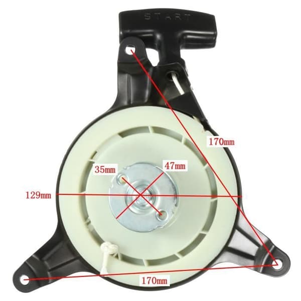 Rekylstartmotor sort til MTD plæneklipper 751-10299 951-10299A