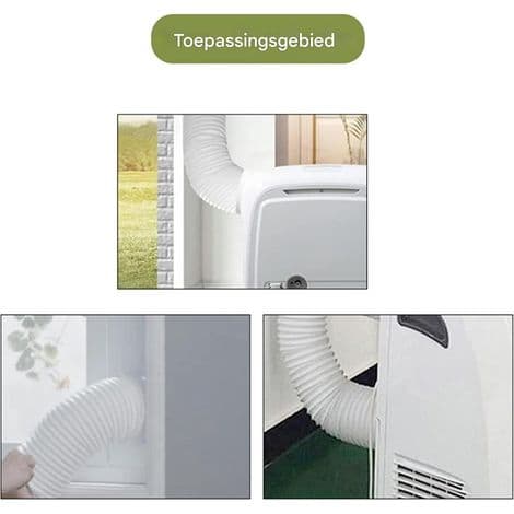 Avgaskoppling för luftkonditionering - Ø150 mm - För bärbar luftkonditionering - Fönstertillbehörssats