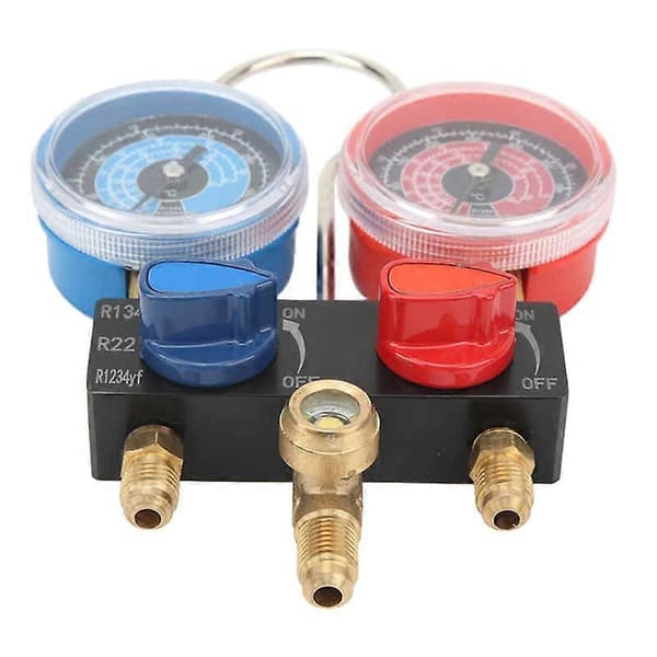 HS-M01 Kølemiddel Diagnose Manifold Måler G1/4 Tilstandsmanometer Trykmåler Køling Værktøj