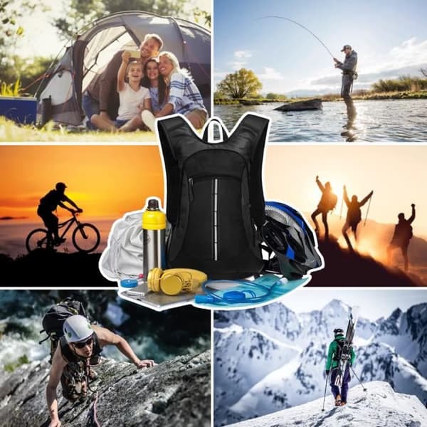 Jinzdasu Hydration Rygsæk - 15L - Vandtæt - Reflekterende - Justerbar