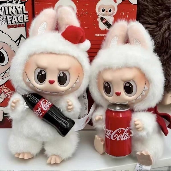 POP MART Labubu Coca-Cola Macaron Plyschleksak Serie (1 blind box modell) Dam