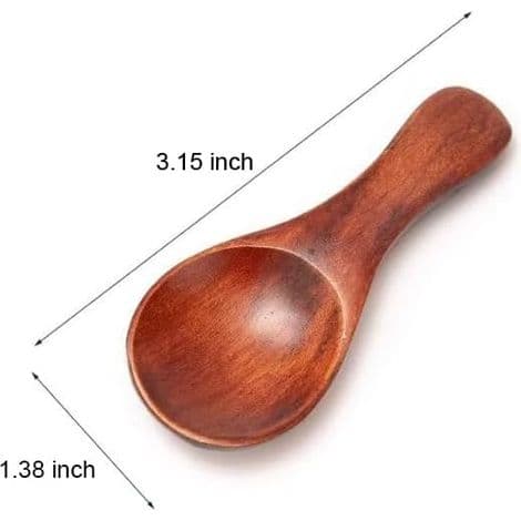 Træteske - 8 x 3,5 cm - Til kaffe, sukker, glasur, honning, krydderier - Køkken, hjem og servering - Sæt med 6