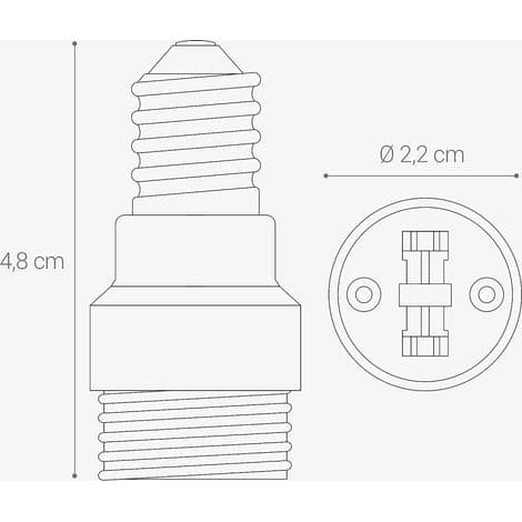 10x sokkeladapter - E14 til G9 sokkelomformer - Bajonettsokkel lampeholderadapter for halogen LED-pærer