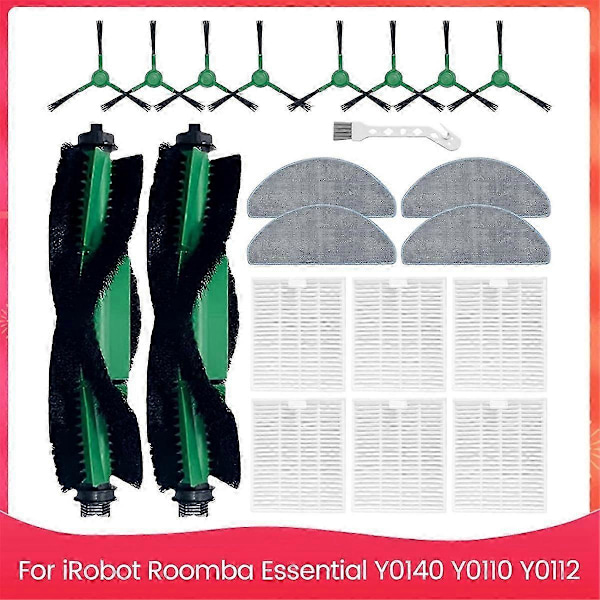 Tillbehör för Essential Series Y0140 Y0110 Y0112 Robotdammsugare Borstar Filter Moppdukar