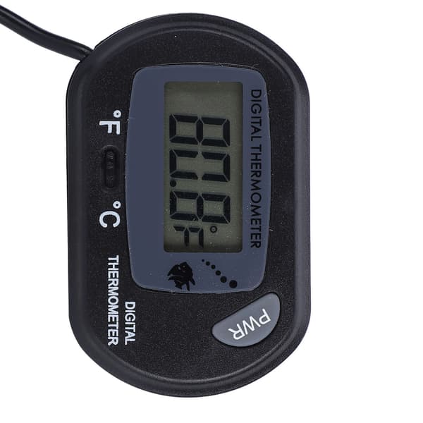 LCD Digitalt Akvarietermometer Praktisk Stor Klar Skjerm Justerbart Akvarietermometer Svart