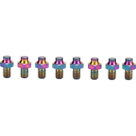 Titanium Cykelpedalbultar M4x5mm - Färgglad Halkfri Förpackning för Säker Fixering