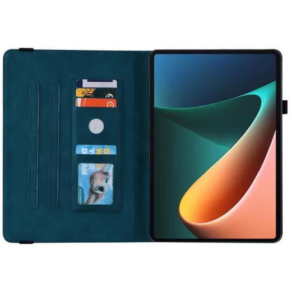 Tabletcover - Xiaomi - Pad 5/Pad 5 Pro - Blå - PU-læder - Stødsikkert