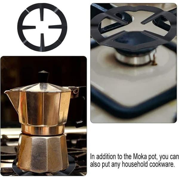 Grydestøtte, grydereducer, støttering, tilbehør til kaffemaskinehylde, brænderreducer