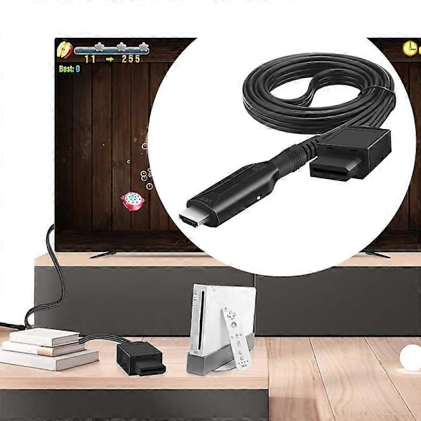 Video Digital Converter Hög Upplösning Klar Drivrutinsfri för WII till HDMI-kompatibel 1080P Spel Video Adapter för DVD