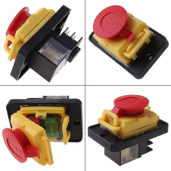 Kjd12 250v 4-pin vanntett magnetisk start stopp nullspenningsutløser trykknappbryter
