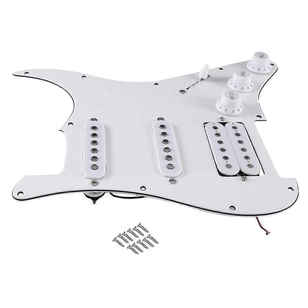 ST SQ Elgitarr Laddad Förkopplad Elgitarr Plektrumskydd Pickup-enhet Vit Regular