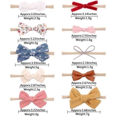 Babyhårband, flickfrisyrrosetter hårband, knutna hårband, elastiska hårband, för nyfödda, spädbarn, småbarn