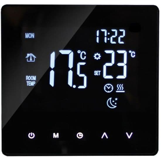 Smart varmetermostat - ZOR® - LCD-touchskærm - Programmerbar 5+2/6+1/7 dage - Hukommelsesfunktion
