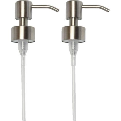 2-paknings erstatningspumpe for flytende såpedispenser 28 mm - rustfritt stål, børstet finish