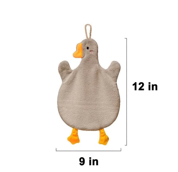 Søde gåseformede håndklæder, lavet af koralfleece mikrofiber, absorberende og hurtigtørrende, sæt med 2, velegnet til køkken, badeværelse og soveværelse.