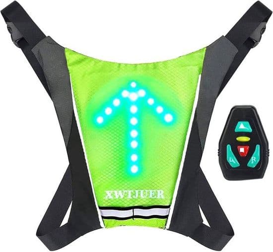 Cykelvest - LED - Reflekterende - USB Genopladelig - Grøn - Unisex