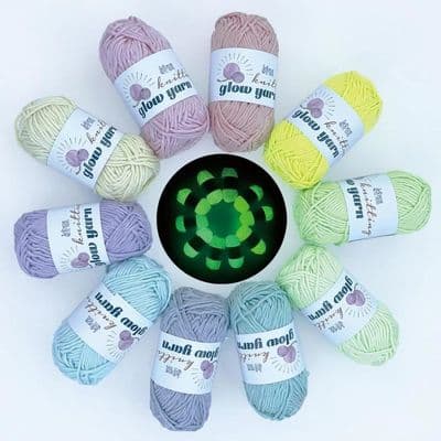 ZGEER Strikkegarnsett - Fargerikt - 550 meter - Polyester Bomull - Håndvask